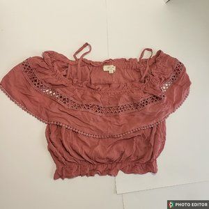 Top, Heart Hips, Pink, below the shoulder, to waist crop top, size Medium